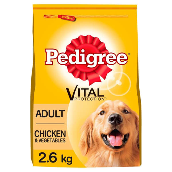Image of Pedigree Adult Complete Dry Dog Food - Chicken & Vegetables, 12kg - Chicken & Vegetables