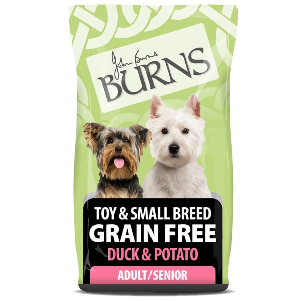 Image of Burns Free From Toy & Small Breed Duck and Potato Dry Dog Food, 2kg - Duck & Potato