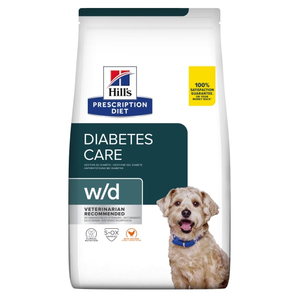 Image of Hill's Prescription Diet w/d Diabetes Care Dry Dog Food with Chicken, 4kg - Chicken