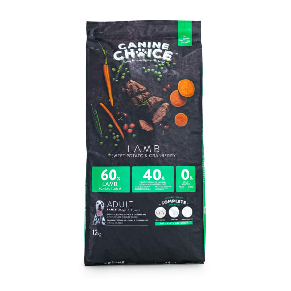 Image of Canine Choice Grain Free Large Adult Dry Dog Food - Lamb, 12kg - Lamb