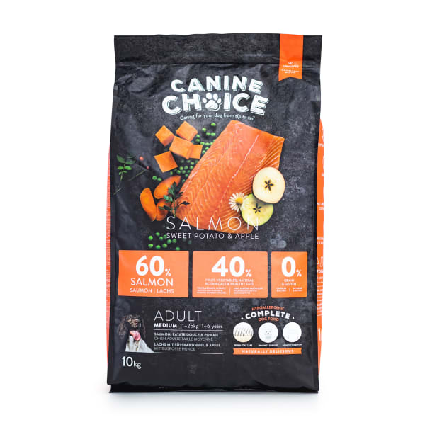 Image of Canine Choice Super Premium Grain Free Medium Adult Dry Dog Food - Salmon, 10kg - Salmon