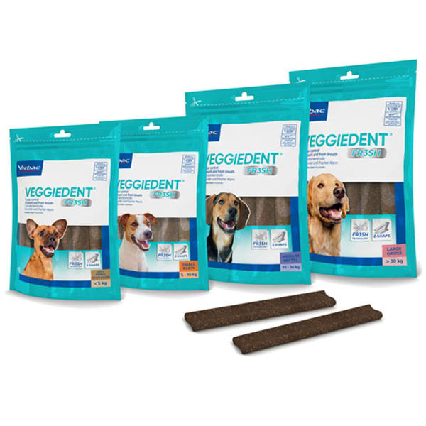 Image of Virbac Veggiedent Snacks Dog Treats - Medium Dog, Medium dogs - up to 30kg