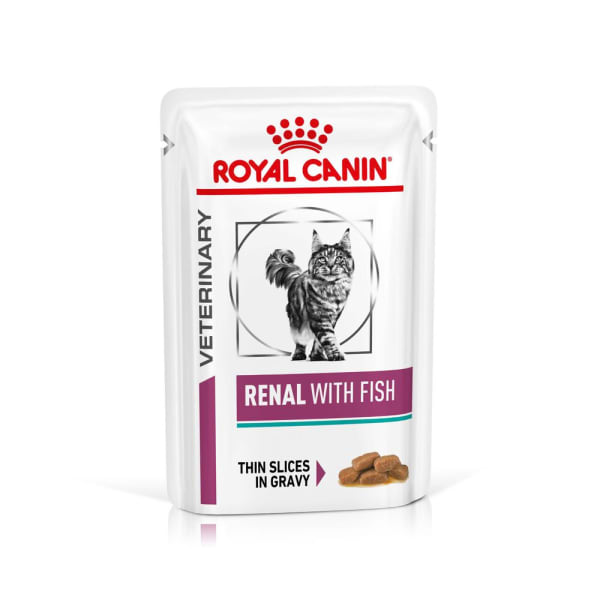 Image of Royal Canin Veterinary Diet Renal Adult Wet Cat Food - Fish, 12 x 85g - Fish