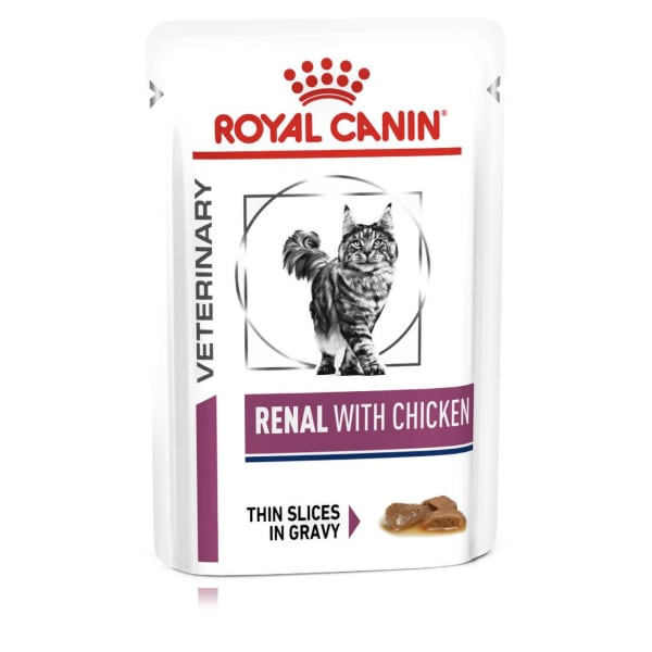 Image of Royal Canin Veterinary Diet Renal Adult Wet Cat Food - Chicken, 12 x 85g - Chicken