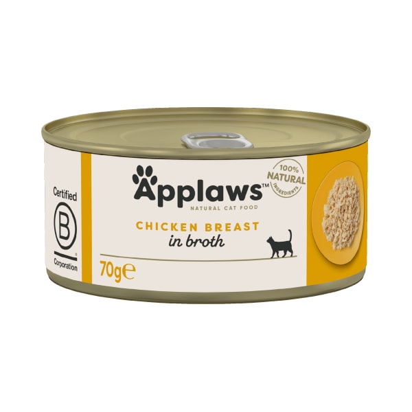 Image of Applaws Adult Dry Cat Food Tin - Chicken Breast, 24 x 70g - Chicken Breast