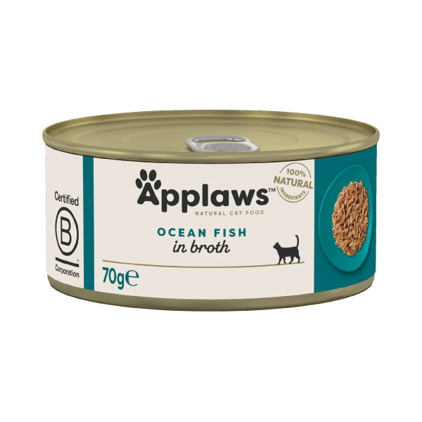 Image of Applaws Tin Adult Wet Cat Food - Ocean Fish, 24 x 156g - Ocean Fish