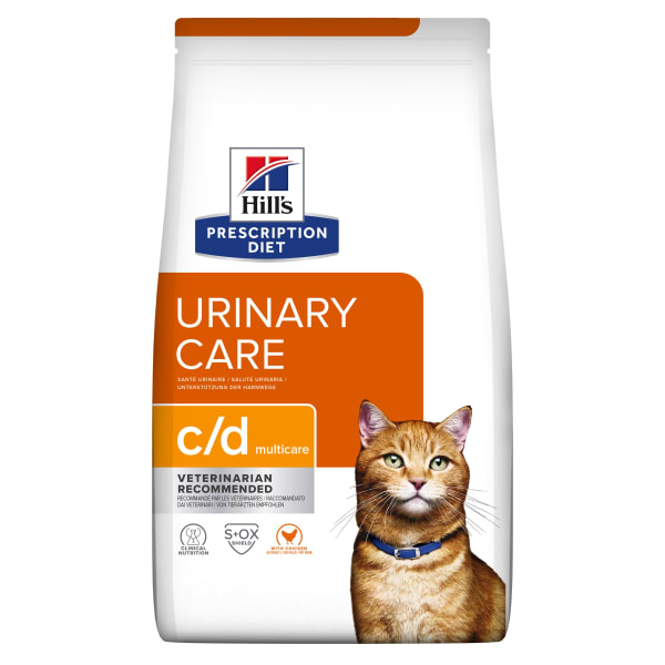 Image of Hill's Prescription Diet c/d Multicare Urinary Care Adult/Senior Dry Cat Food with Chicken, 8kg - Chicken