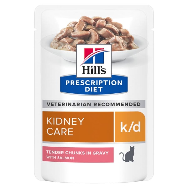Image of Hill's Prescription Diet Kidney Care k/d Wet Cat Food in Gravy - Salmon, 12 x 85g - Salmon