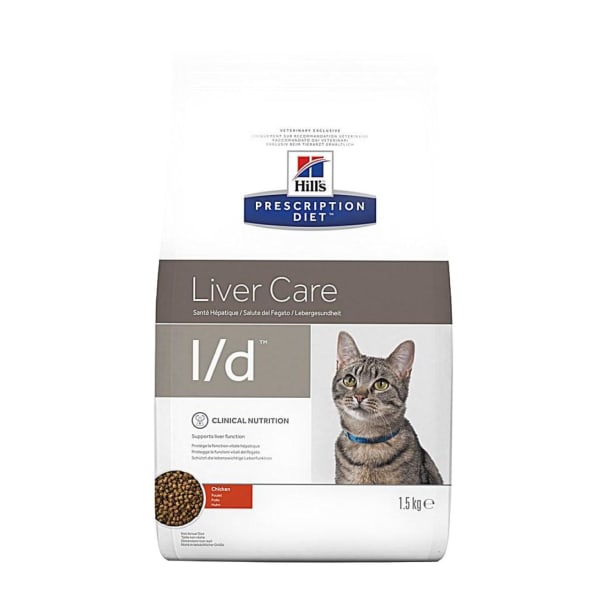 Image of Hill's Prescription Diet l/d Liver Care Dry Cat Food with Chicken, 1.5kg - Chicken
