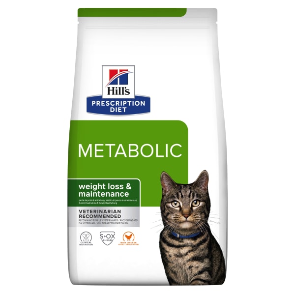 Image of Hill's Prescription Diet Metabolic Weight Management Adult/Senior Dry Cat Food - Chicken, 1.5kg - Chicken