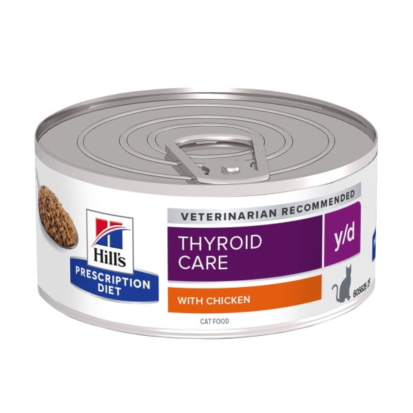 Image of Hill's Prescription Diet y/d Thyroid Care Adult/Senior Wet Cat Food - Chicken, 24 x 156g - Chicken