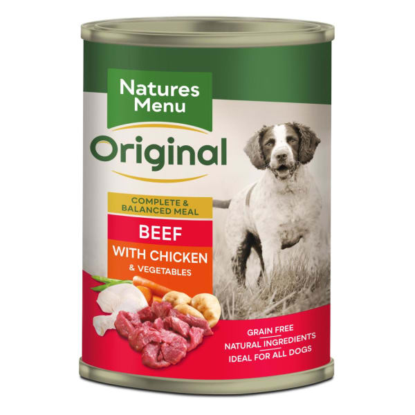 Image of Natures Menu Original Adult Wet Dog Food - Chicken & Salmon, 12 x 400g - Chicken & Salmon
