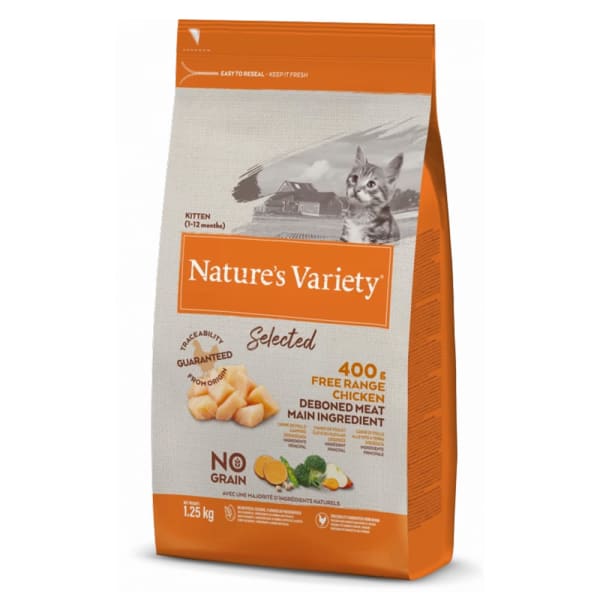 Image of Nature's Variety Selected Sterilized Kitten Dry Cat Food - Free Range Chicken, 1.25kg - Chicken