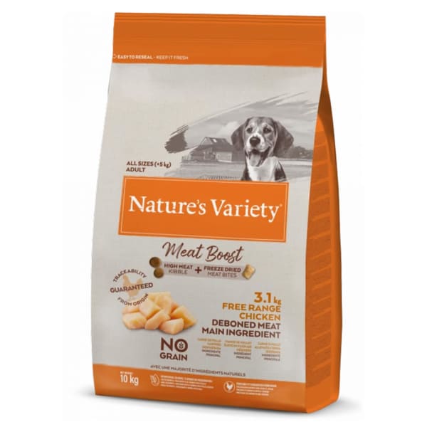 Image of Nature's Variety Meat Boost Adult Dry Dog Food - Free Range Chicken, 1.5Kg Chicken