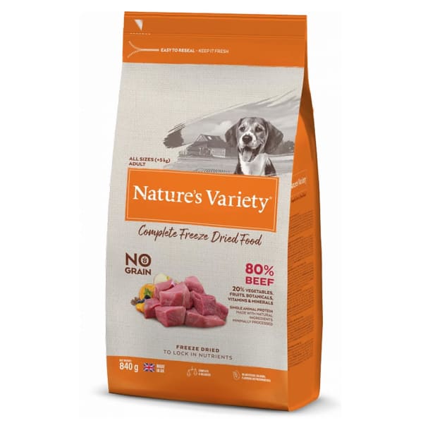 Image of Nature's Variety Complete Freeze Dried Adult Dry Dog Food - Beef, 120g - Beef