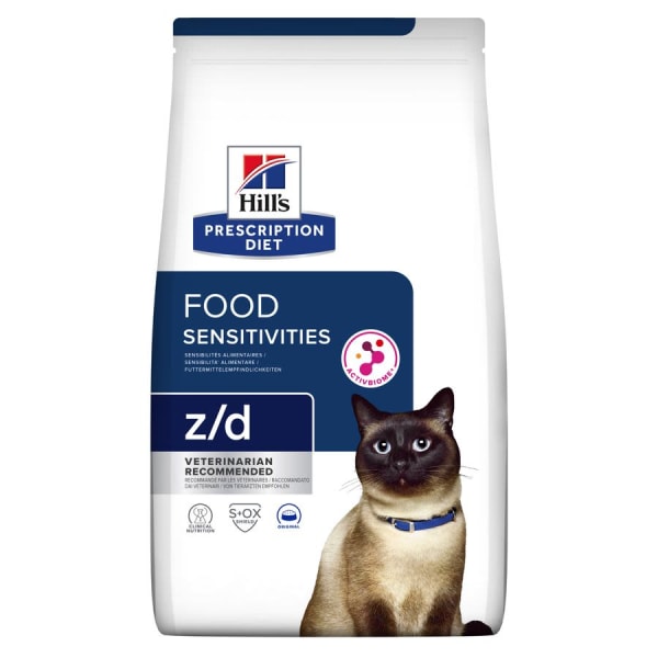 Image of Hill's Prescription Diet z/d Food Sensitivities Adult and Senior Dry Cat Food - Original, 1.5kg - Original