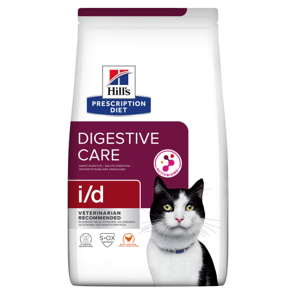 Image of Hill's Prescription Diet i/d Digestive Care Dry Cat Food with Chicken, 3kg - Chicken