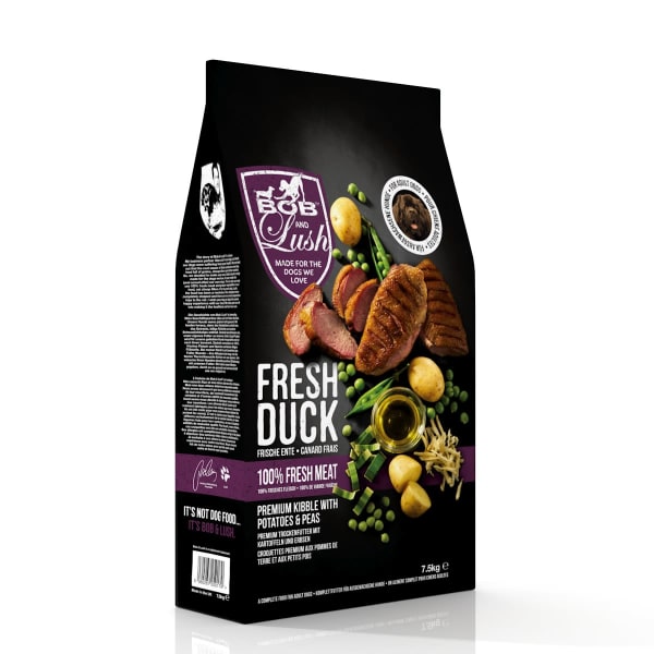 Image of Bob and Lush Delicious Natural Grain-free Dry Dog Food - Duck, 7.5kg - Duck