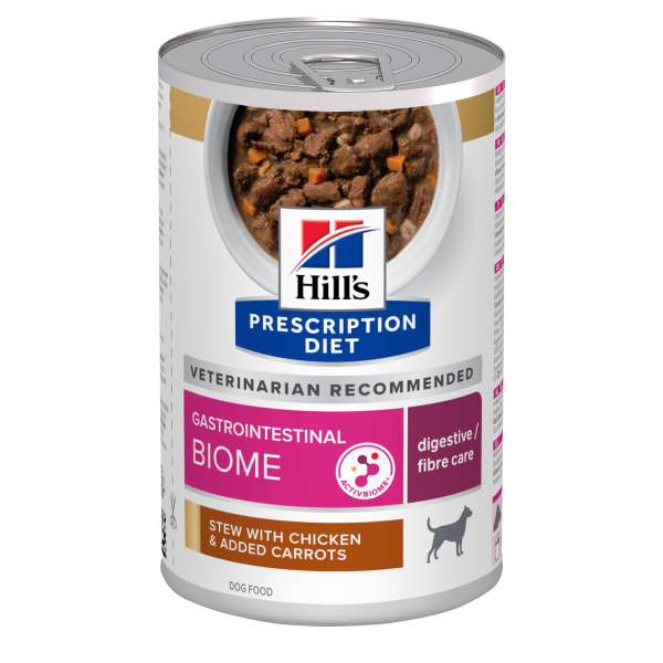 Image of Hill's Prescription Diet Gastrointestinal Biome Digestive Care Adult/Senior Wet Dog Food - Chicken & Vegetables, 12 x 354g - Chicken & Vegetable