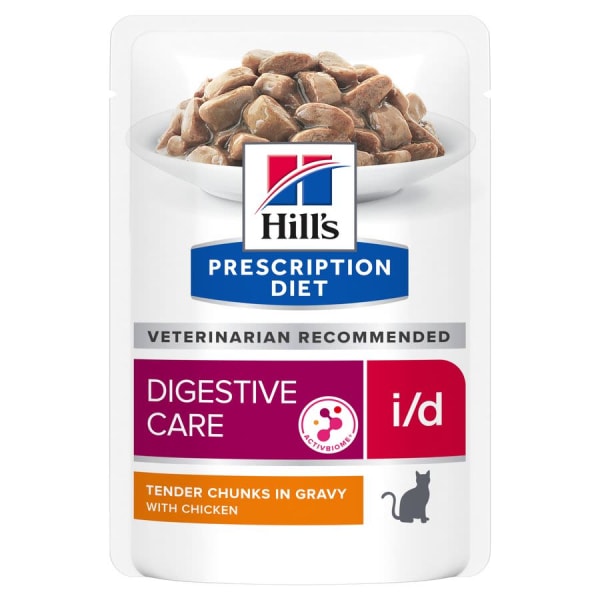 Image of Hill's Prescription Diet i/d Digestive Care Wet Cat Food - Chicken, 12 x 85g - Chicken