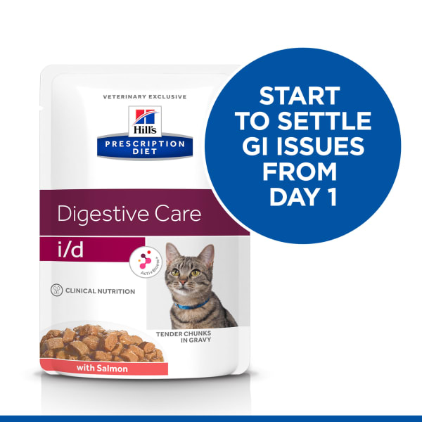 Image of Hill's Prescription Diet i/d Digestive Care Wet Cat Food - Salmon, 12 x 85g - Salmon
