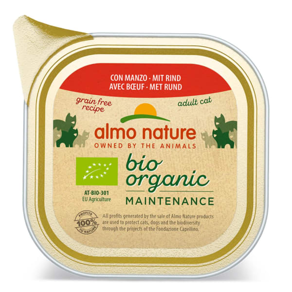 Image of Almo Nature Bio-Organic Maintenance with Beef Wet Cat Food, 19 x 85g - Beef