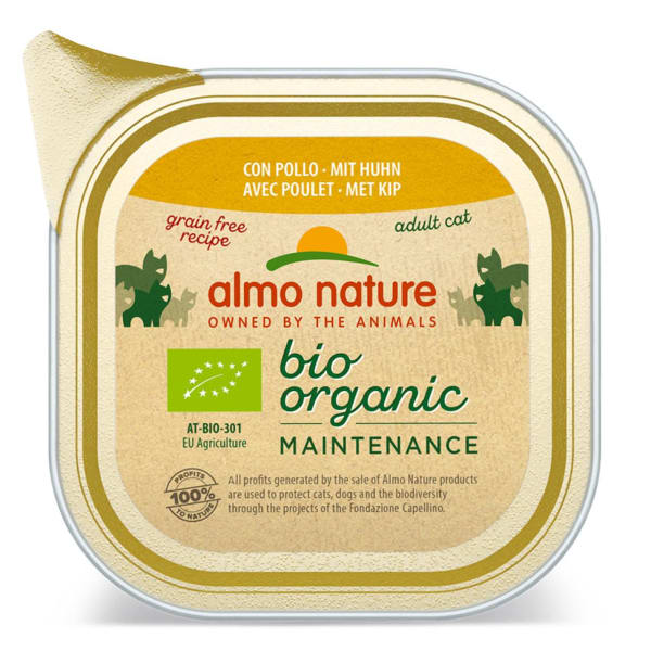 Image of Almo Nature Bio-Organic Maintenance with Chicken Wet Cat Food, 19 x 85g - Chicken