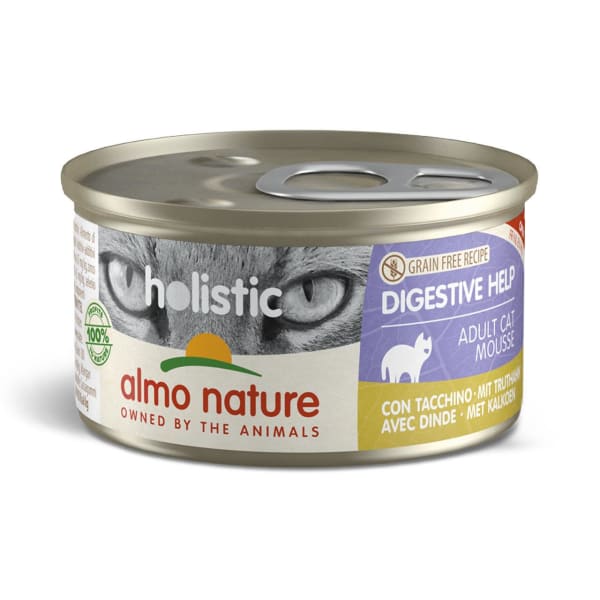 Image of Almo Nature Holistic Digestive Help with Turkey Wet Cat Food, 24 x 85g - Turkey