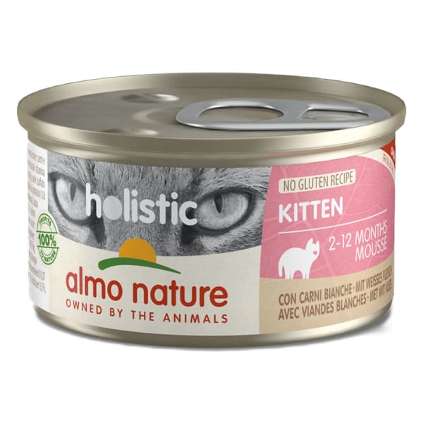 Image of Almo Nature Holistic Kitten with White Meats Wet Cat Food, 24 x 85g - Meat