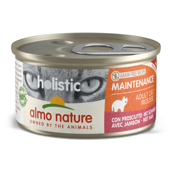 Image of Almo Nature Holistic Maintenance with Ham Wet Cat Food, 24 x 85g - Ham