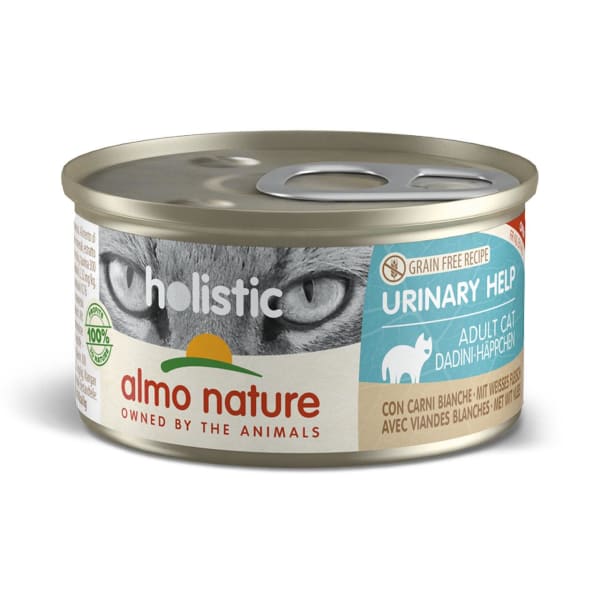 Image of Almo Nature Holistic Urinary Help with White Meat Wet Cat Food, 24 x 85g - Meat