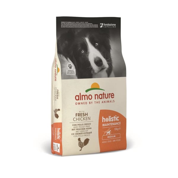 Image of Almo Nature Maintenance Medium Breed Adult Dry Dog food with Chicken, 12kg - Chicken