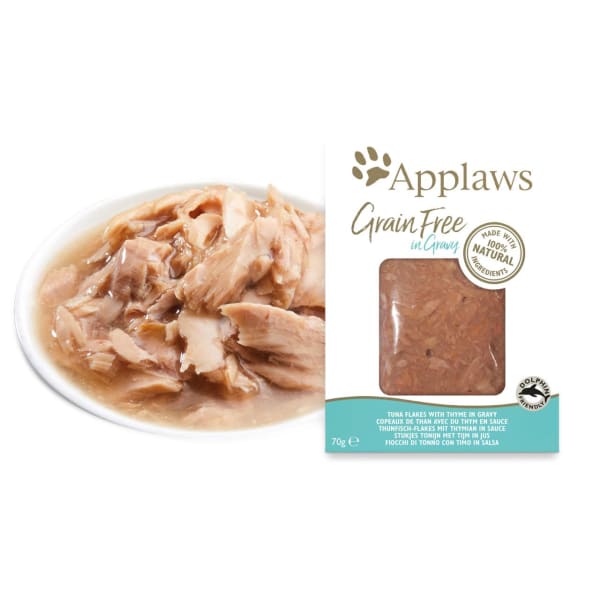 Image of Applaws Cat Pouch Tuna Flakes in Gravy, 12 x 70g - Tuna