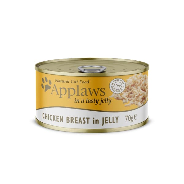 Image of Applaws Cat Tin Chicken Breast in Jelly, 24 x 70g - Chicken