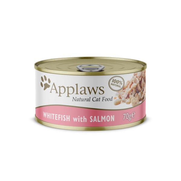 Image of Applaws Cat Tin Whitefish with Salmon, 24 x 70g - Whitefish with Salmon