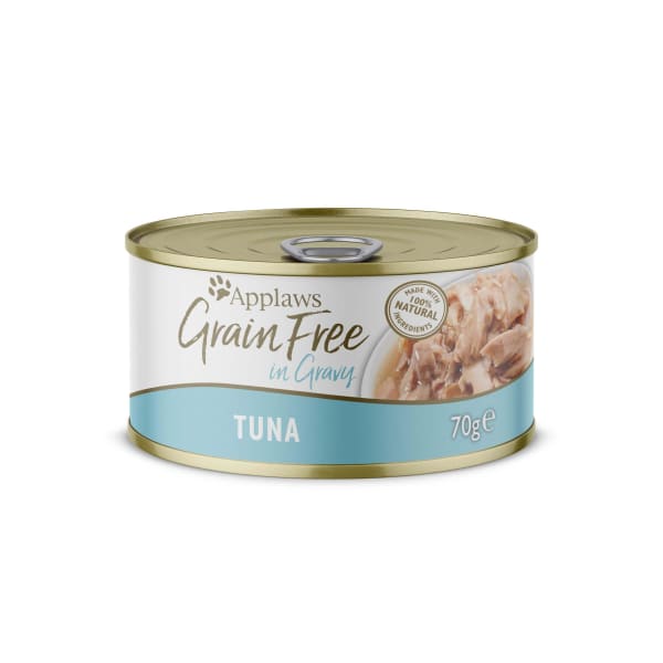 Image of Applaws Grain-free Wet Cat Food Tuna in Gravy 24 Pack, 24 x 70g - Tuna