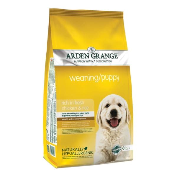 Image of Arden Grange Weaning/Puppy Dry Dog Food Chicken & Rice, 6kg - Chicken & Rice