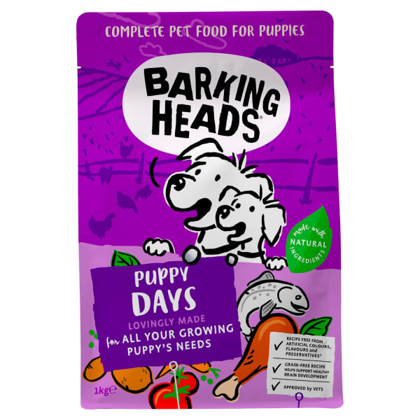 Image of Barking Heads Puppy Days Grain-free Dry Dog Food, 2kg - Chicken with Salmon