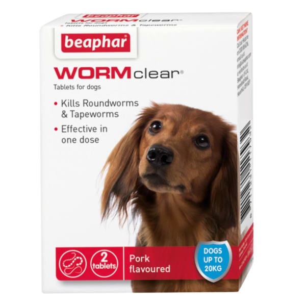 Image of Beaphar WORMclear for Small & Medium Dog upto 20kg, 2 per Pack