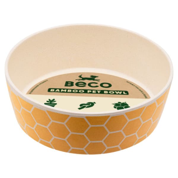 Image of Beco Pets Bamboo Printed Bowl Save the Bees, Small - 0.8L