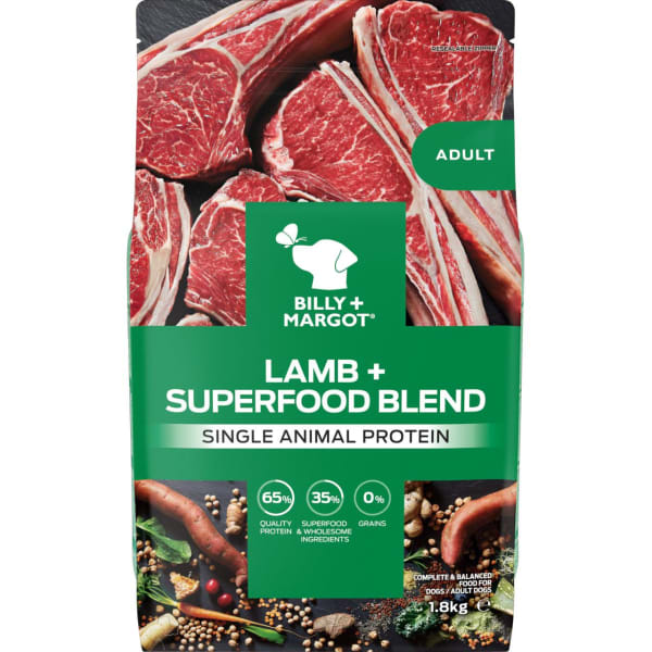 Image of Billy + Margot Lamb + Superfood Blend Dry Dog Food, 1.8kg - Lamb