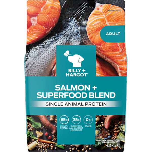 Image of Billy + Margot Salmon + Superfood Blend Dry Dog Food, 9kg - Salmon