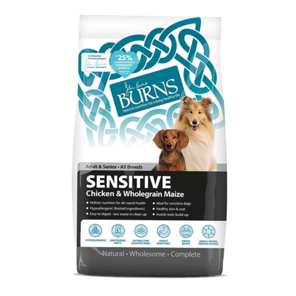 Image of Burns Sensitive with Chicken Dry Dog Food, 2kg - Chicken