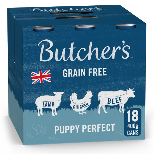 Image of Butcher's Puppy Chunks in Jelly Wet Dog Food, 18 x 400g - Beef, Chicken & Lamb