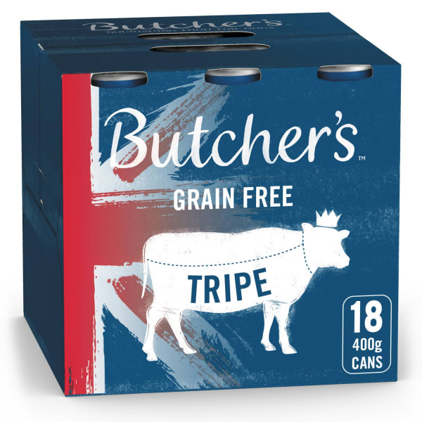 Image of Butcher's Grain-free Adult Wet Dog Food - Tripe Mix Dog Food Tins, 18 per Pack - Tripe Mix