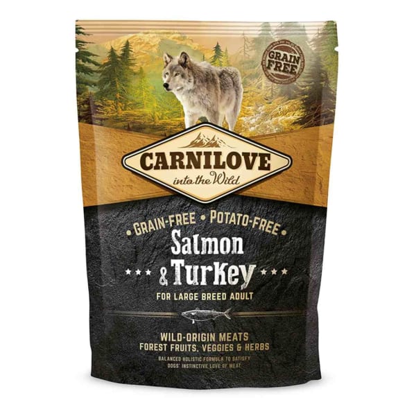 Image of Carnilove Grain-free Adult Large Breed Salmon & Turkey Dry Dog Food, 1.5kg - Salmon & Turkey
