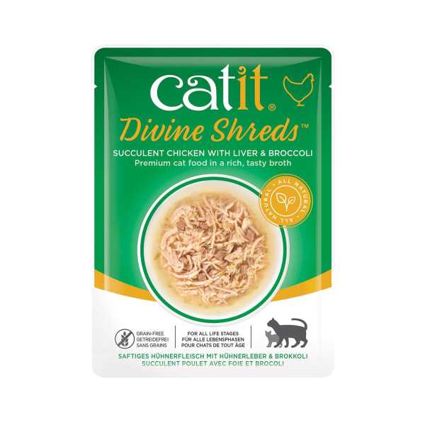 Image of Catit Divine Shreds Chicken with Liver Wet Cat Food, 75g - Chicken