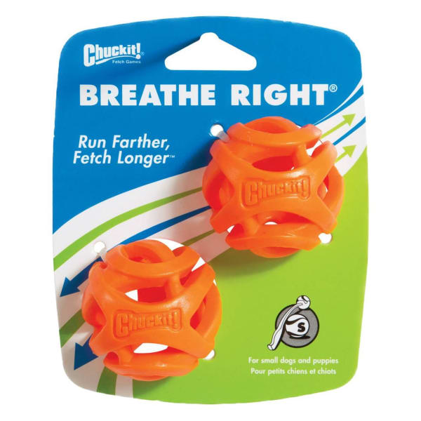 Image of Chuckit Breathe Right Fetch Ball 2 Pack Dog Toy, Small