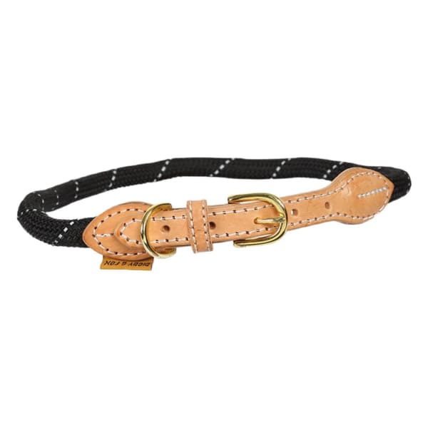 Image of Digby & Fox Reflective Black Dog Collar, Extra Large