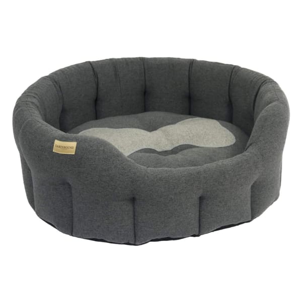 Image of Earthbound Classic Poly Bone Grey Dog Bed, Small - 51cm x 51cm x 23cm